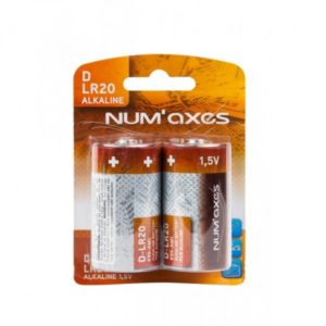 NUM'axes Pack of 2 D LR20 Batteries
