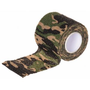 MFH Camo Tape, Self-Adhesive, Ca. 5 Cm x 4,5 m, Woodland