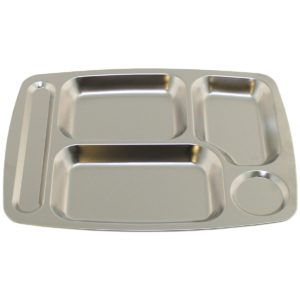 Canteen Tray, 5 Compartments, Stainless Steel