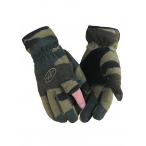 Benisport Gloves Fleece Lining "Finger Zipper" Natural Camu