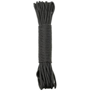 MFH Parachute Cord, Black , 50 FT, Nylon