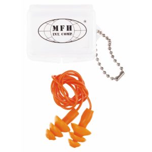 MFH Earplugs, Orange, With Case