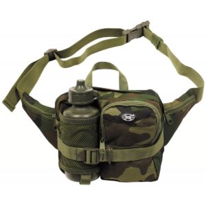 MFH Waist Bag with Drinking Bottle, woodland