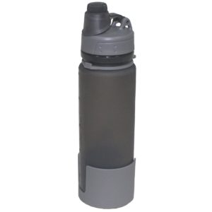 MFH Bottle, Foldable, Grey, Silicone, 500 ML, BPA Free