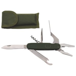 MFH Pocket Knife, BW Style, OD Green, With Pliers