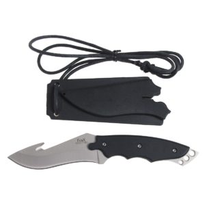 MFH Knife, Curved Blade, Plastic Handle, Sheath