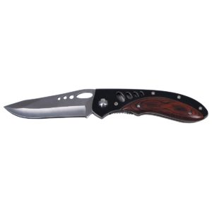 MFH Jack Knife, One-Handed, Handle With Wooden Inserts