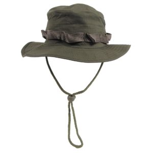 MFH US GI Bush Hat, Chin Strap, GI Boonie, Rip Stop, OD Green