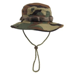 MFH US GI Bush Hat, Chin Strap, GI Boonie, Rip Stop, Woodland