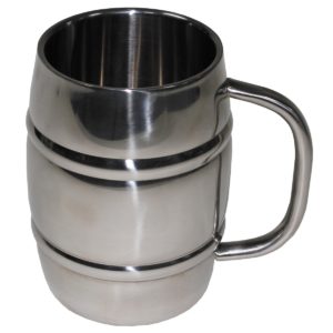 MFH Mug, "Barrel", Stainless Steel, 1 L, Double-Walled