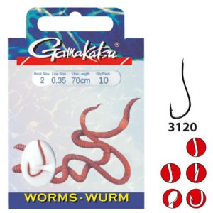 Gamakatsu Hooks Worm LS-3120