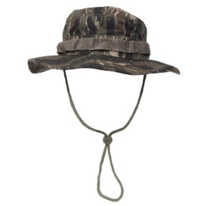 MFH US GI Bush Hat, Chin Strap, GI Boonie, Rip Stop, Tiger Stripe