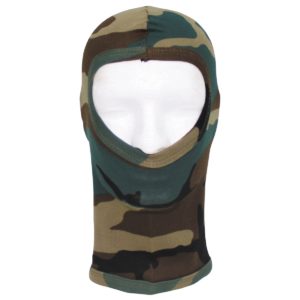 MFH Balaclava, 1 Hole, Thin, Woodland, 100 % Cotton