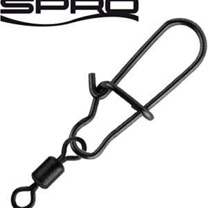 SPRO Matte Black Easy Snap + Rolling Swivel