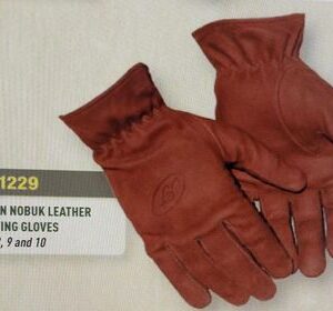 BENISPORT BROWN NOBUK LETHER SHOOT GLOVES MEDIUM